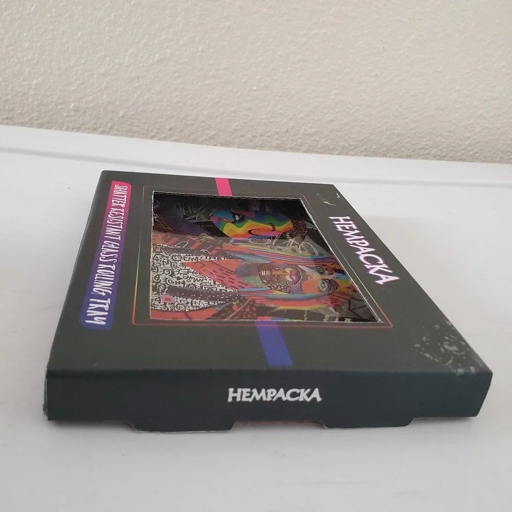 Hempacka Shatter Resistant Glass Rolling Tray Psychedelic Pop Art Design